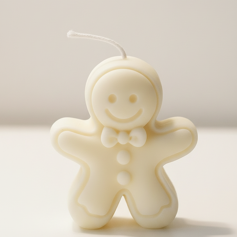 Vela decorativa de jengibre para mesa navideña | natural