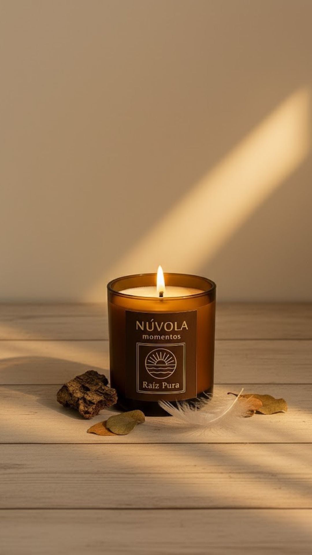 Vela de aromaterapia sobrecarga mental | cedro sándalo ámbar