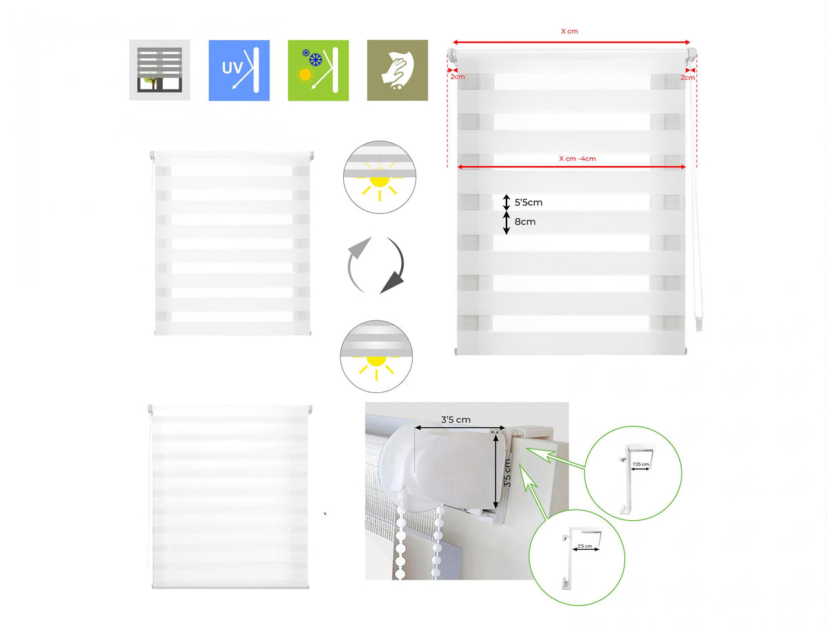 130x180 cream privacy and light roller blind for living room
