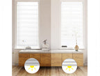 Cortina de rolo creme 77x180 com controlo de luminosidade e privacidade