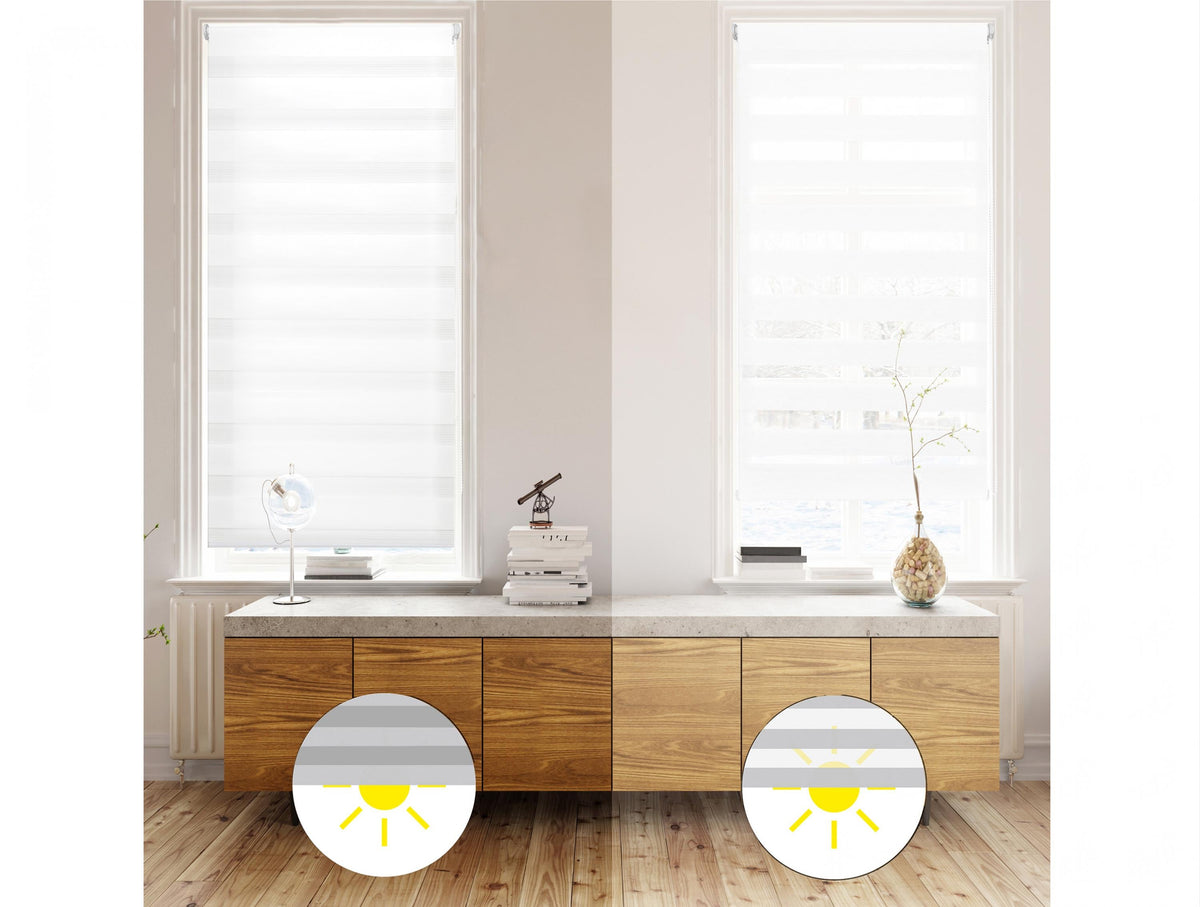 Cortina de rolo creme 77x180 com controlo de luminosidade e privacidade