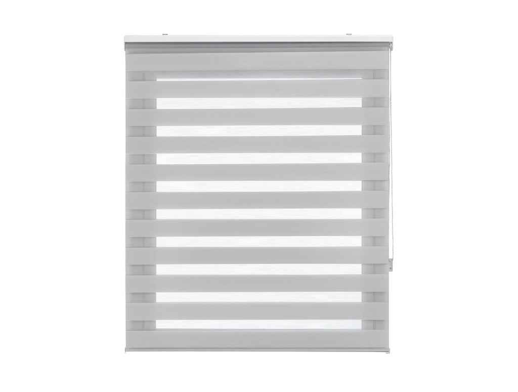 Estor enrollable 100x250 gris noche y día para salón moderno