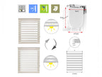 Estor enrollable 180x250 crudo control de luz y privacidad