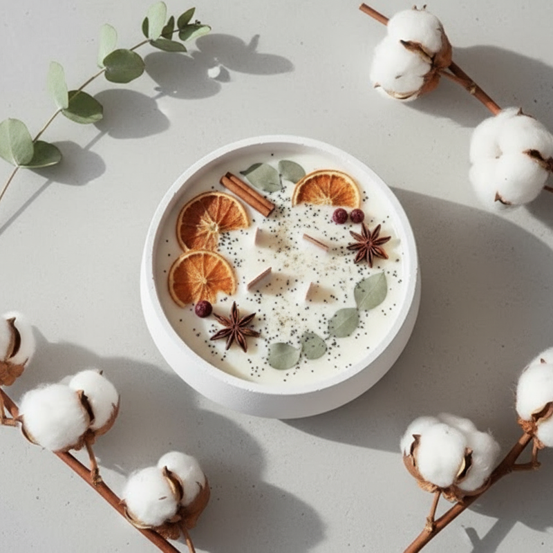 Vela de especias reconectante para el hogar cálido ambiente