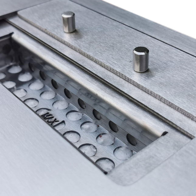 Biochimenea mural Panorámica en acero inoxidable con 3 quemadoresBiochimeneas