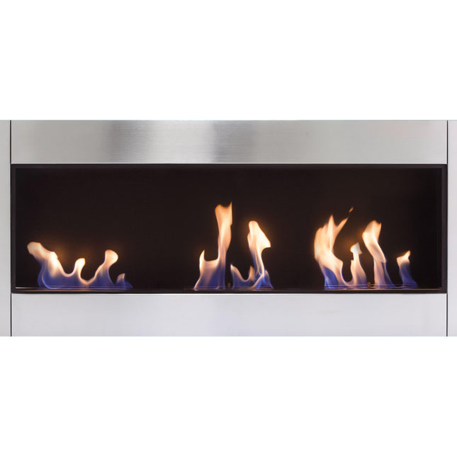 Biochimenea mural Panorámica en acero inoxidable con 3 quemadoresBiochimeneas