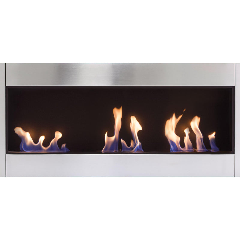 Biochimenea mural Panorámica en acero inoxidable con 3 quemadoresBiochimeneas